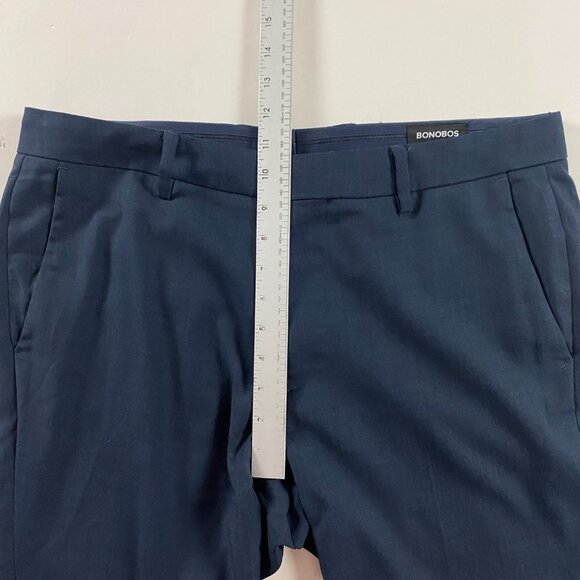 Bonobos Slim Fit Dress Pants Slacks Men's 34 x 30 Measures 36x30 Blue Wool Blend - Picture 7 of 10